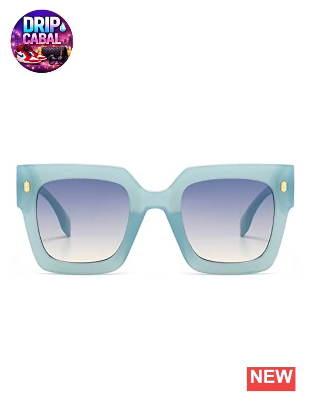 Oversized Square Sunglasses Women UV400 Thick Frame Vintage Large Luxury Shades